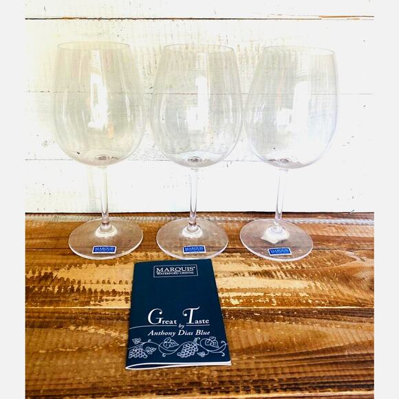 Set of 3 New Marquis Waterford Crystal Vintage Tasting Collection Wine Glasses - Picture 1 of 10